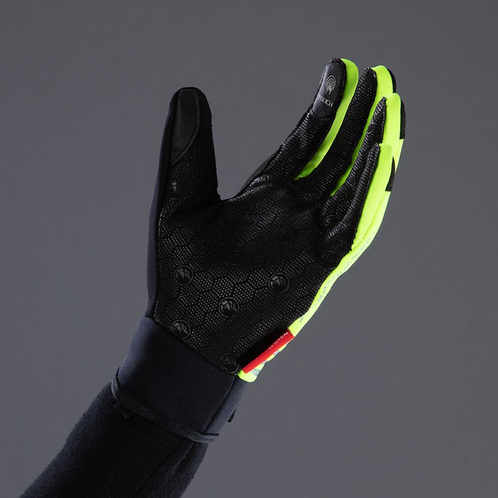 CHIBA Competition Plus - Radhandschuhe neongelb, winddicht, atmungsaktiv, Größe 7,5