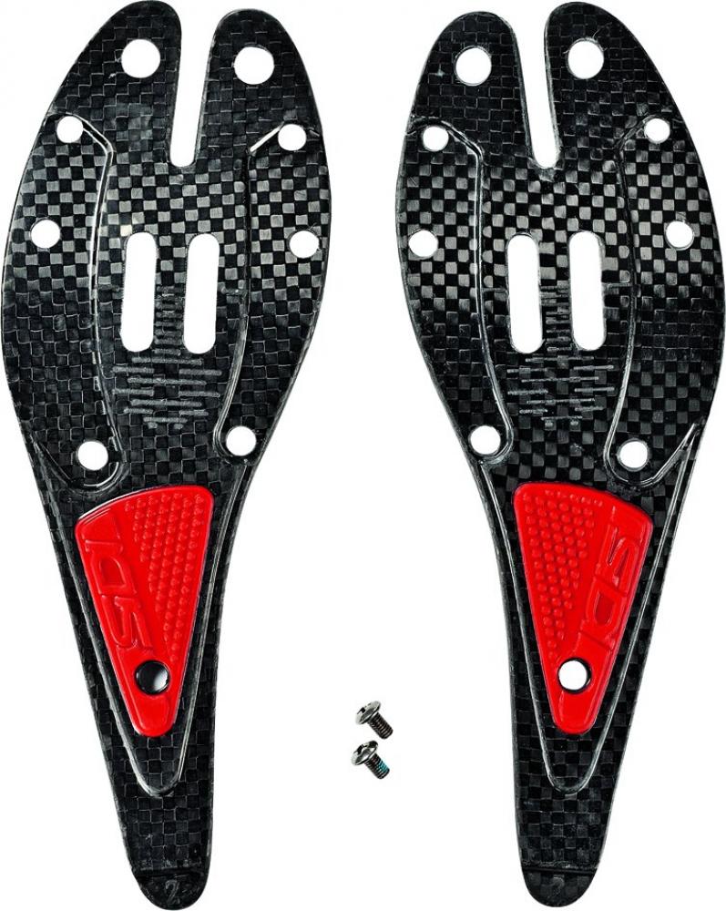 Sidi Sohle SRS Carbon 47-48 Schwarz/rot - leichte, steife MTB-Ersatzsohle