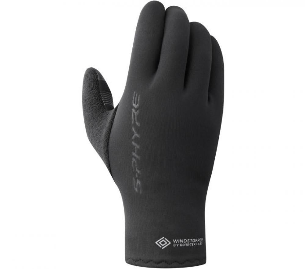 SHIMANO S-PHYRE Thermal Gloves Handschuhe - Thermo-Windstopper, Black, Größe S