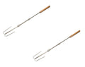 Petromax Lagerfeuer-Spieß LS2 Robuste Edelstahl-Gabel, gebogen, 2er-Set für Stockbrot & Grillgut, hitzebeständig & langlebig, ideal für Camping & BBQ