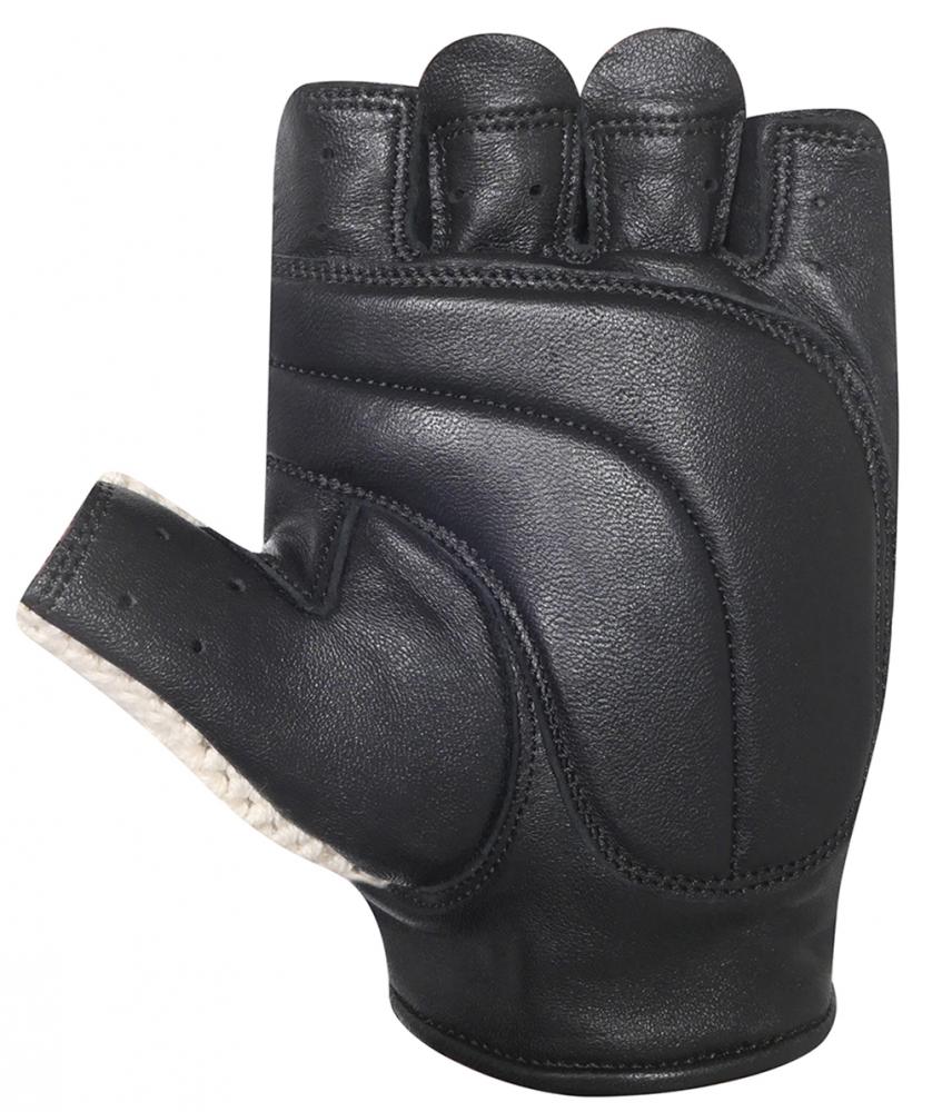 CHIBA Pure Nature - Radhandschuhe XS beige/schwarz, Retro, Naturmaterialien