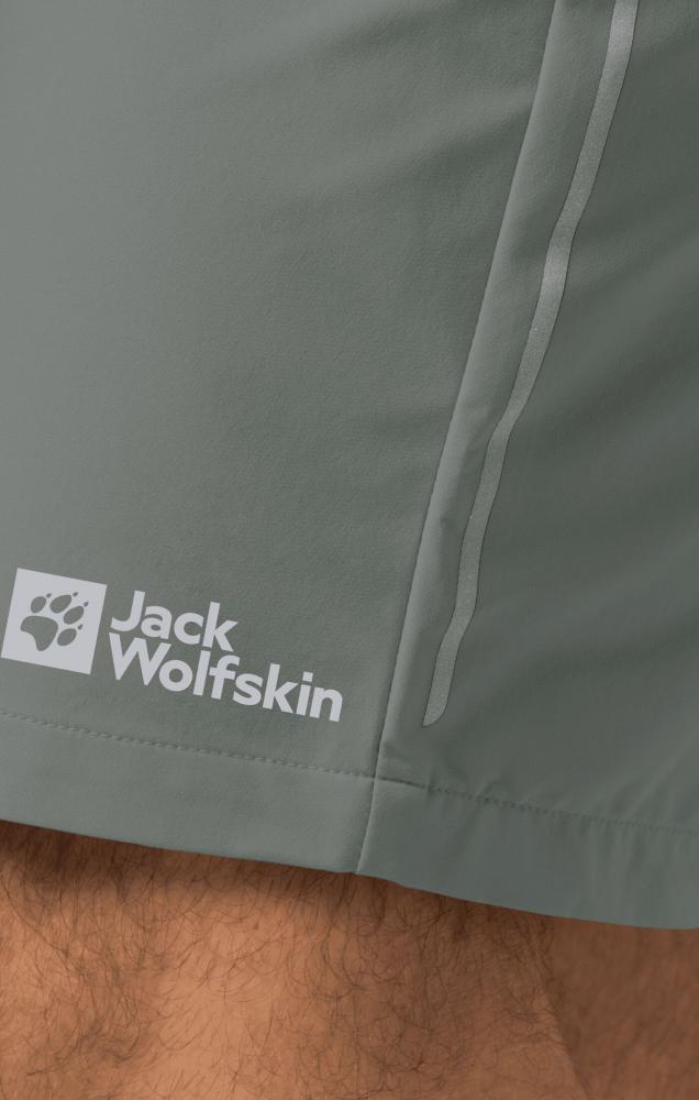 Jack Wolfskin Tourer Shorts M Synthetic Fiber Shorts Gecko Green Grey Größe 52
