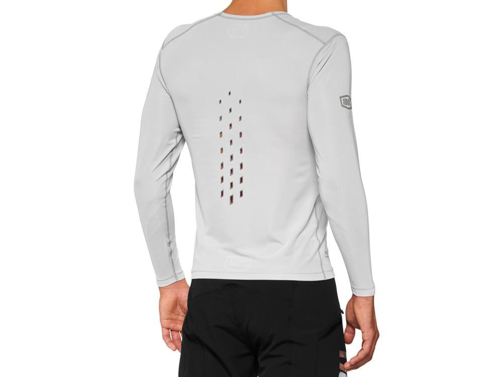 100% R-Core Concept Long Sleeve Jersey M grey - aerodynamisches MTB-Langarmtrikot