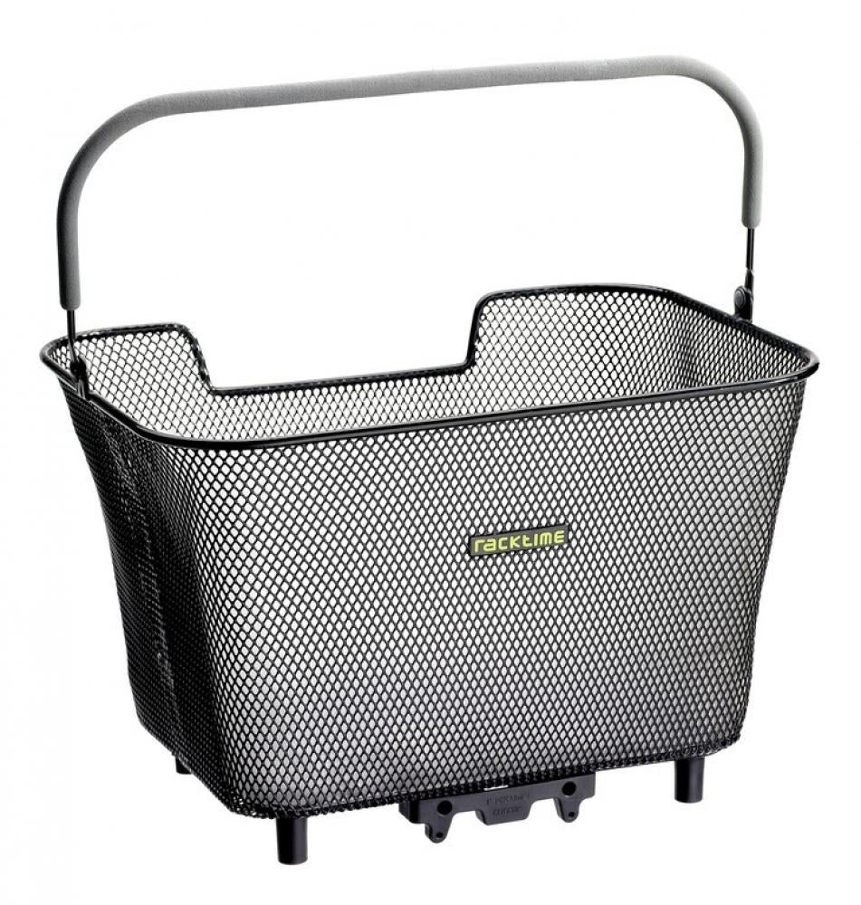 Racktime Baskit kleiner Fahrradkorb schwarz 42x27x30 cm, Systemkorb mit Snapit Adapter, stabil & abnehmbar
