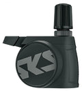 SKS Airspy AV Reifendrucksensor Set für AV/DV Ventile, Bluetooth/ANT+, Echtzeit-Luftdrucküberwachung, wasserdicht, inkl. Diebstahlschutz, schwarz