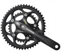SHIMANO Kurbelgarnitur FC-R345 9-fach 170 mm 50-34 Zähne Schwarz - effizienter Antrieb für Rennrad und Fitnessbike