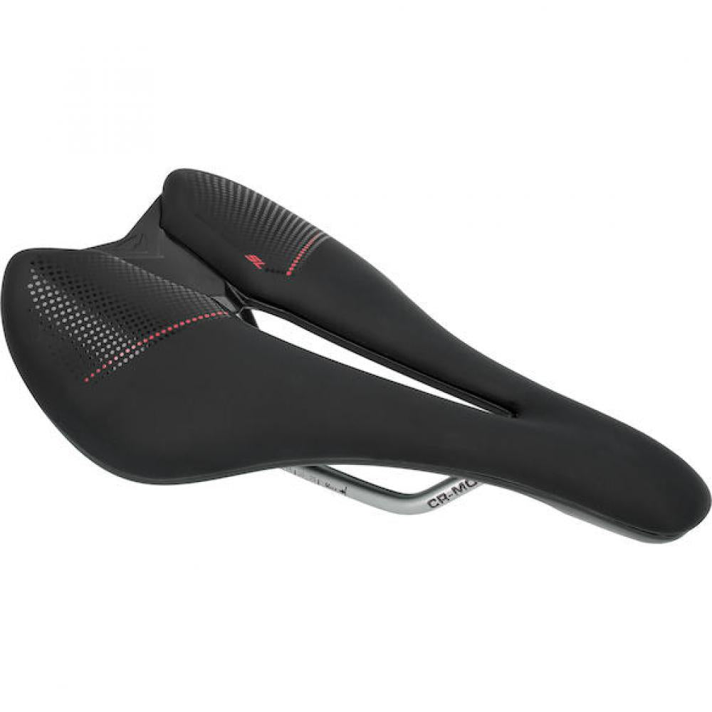 Merida Sattel EXPERT SL 240/140 Schwarz/rot - sportlicher Komfortsattel mit V-Mount