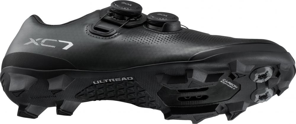 SHIMANO Fahrradschuhe XC703 Herren/Damen MTB SPD Fahrradschuhe Größe 43 breit, Schwarz