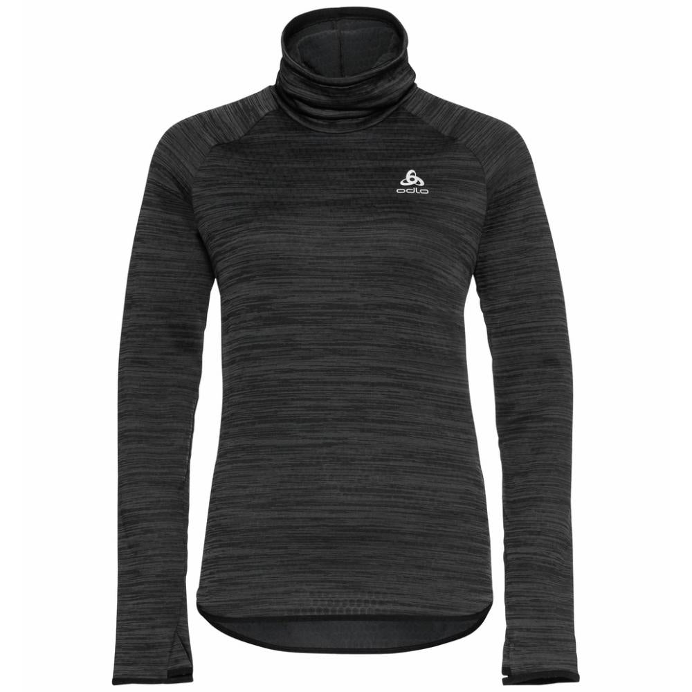 Odlo Women Mid Layer Run Easy, black melange, M