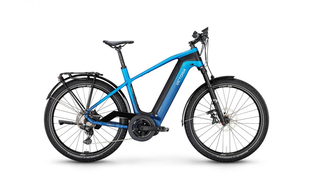 VICTORIA Elektro-SUV "FYBRON 6" (#1), Diamant, 27,5", far blue, 1x10-Gang SHIMANO "Deore", 48cm
