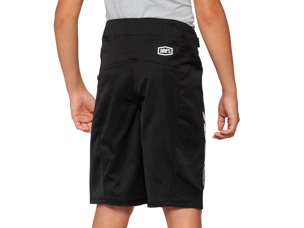 100% R-Core Youth Shorts 24" black - leichte DH-/BMX-Kinder-Shorts mit Top-Schutz
