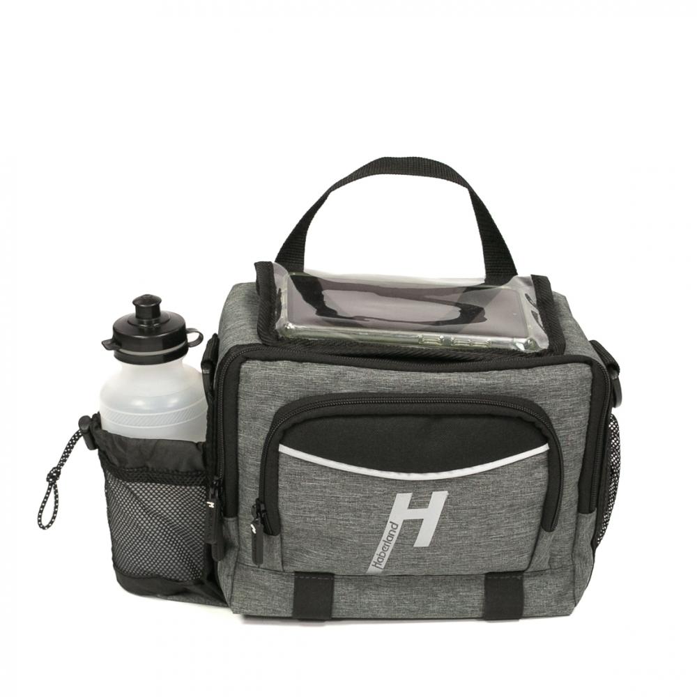 Haberland Lenkertasche 6l Bottle grau - praktische Fahrrad-Lenkerbag mit KLICKfix