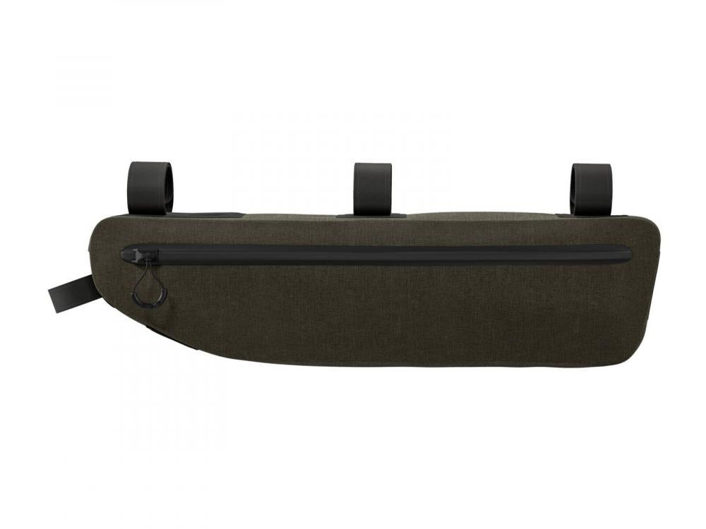 BROOKS Scape Frame Bag Mud Green - wasserdichte Rahmentasche 3 Liter mit Reißverschluss & Klettbefestigung - ideal für Gravel, Touring & Bikepacking
