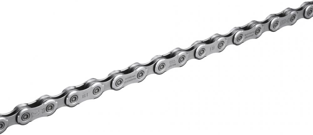 SHIMANO DEORE CN-M6100 12-fach 116 Glieder Fahrradkette für MTB Antriebe, silberfarben.