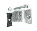 Hebie Adapter für Zweibein Ständer mit Senkschraube, Unterlegscheibe, Metallplatten und Gummistück