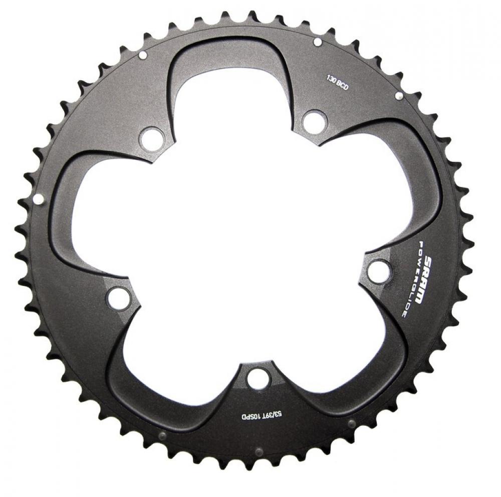 SRAM Kettenblatt Road 34T, LK 110mm, schwarz - 110mm, 50-34, schwarz