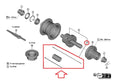 SHIMANO Flachkabel mit Schrumpfschlauch und Kabelbinder f.FH-U6060 - Zubehör für FH-U6060 Naben