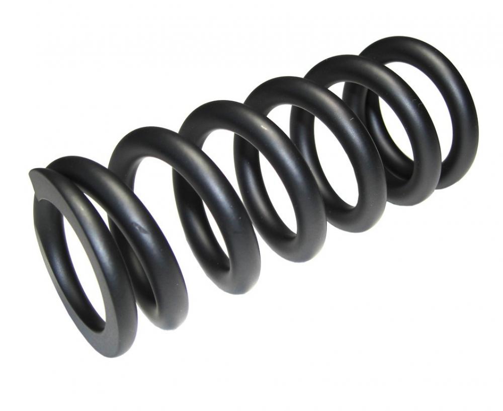 Schwarze RockShox Metric Coil Feder 550LB für Fahrrad-Stoßdämpfer.