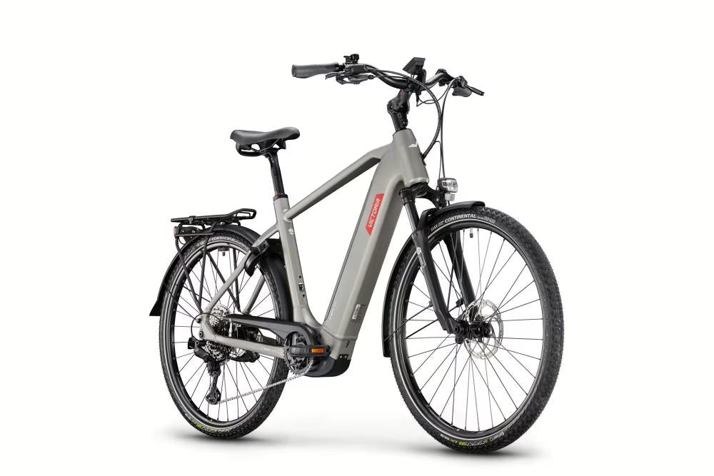 VICTORIA Elektro-Trekkingrad "Manoc 6" (#1), Diamant, 28", stardust silver matt, 1x11-Gang SHIMANO "Deore XT"/"Deore SLX", 50 cm / S