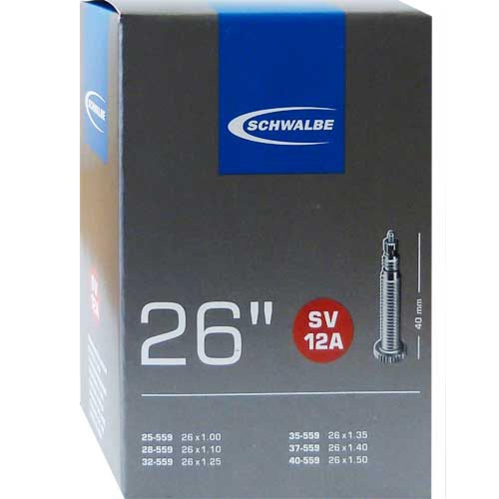 Schwalbe Schlauch SV12A 26x1.00-1.50 Zoll 25/40-559 SV40mm Sclaverandventil in der Originalverpackung