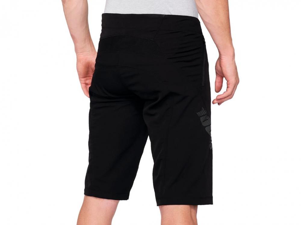 100% Airmatic Shorts 30" black - komfortable All-Mountain MTB-Shorts