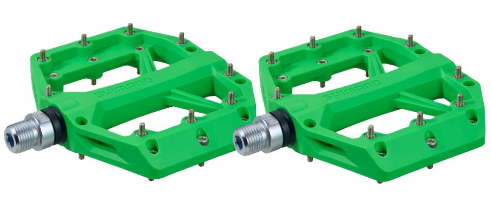 SHIMANO Pedal PD-GR400 Grün Flat Pedal - Trail Flatpedal, Grün