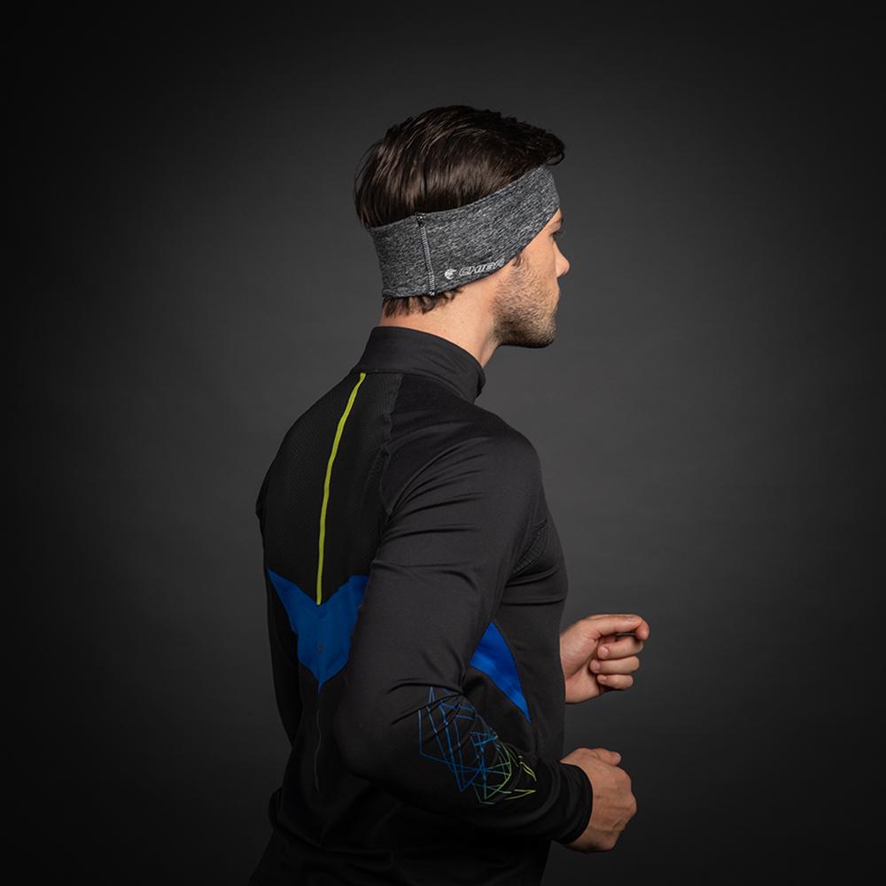 CHIBA Stirnband Pro Man - L/XL, hellgrau, Thermostretch, reflektierend