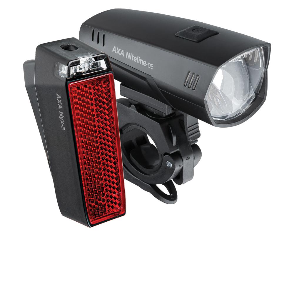 Axa Kombiset Niteline DE 35 Lux LED Batterie 35 Lux Frontleuchte+LED Rücklicht