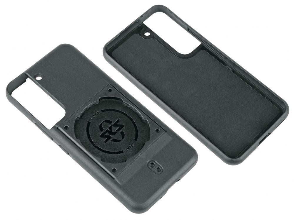SKS COMPIT Cover für Samsung Galaxy S22 stoßdämpfende 2-Komponenten-Hülle mit spezieller Befestigung für sichere Fahrradmontage