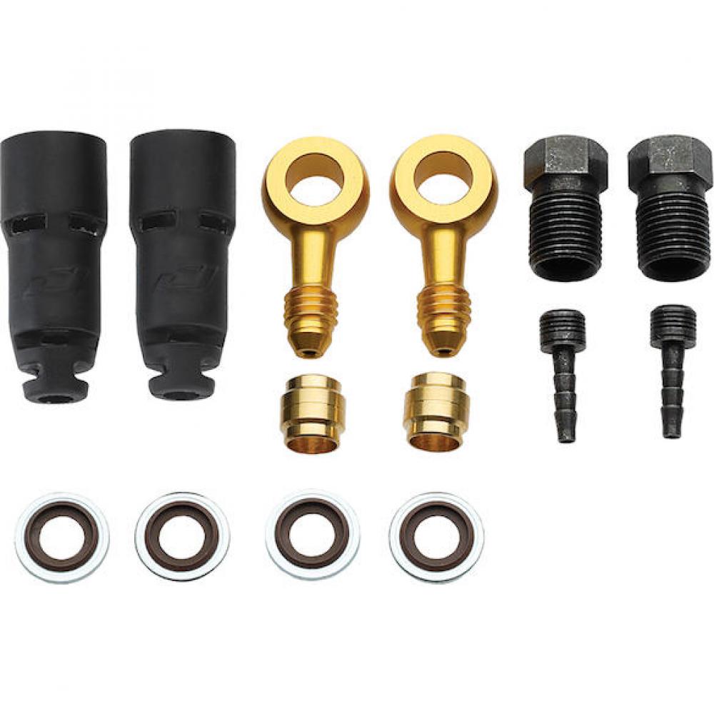 Jagwire Pro Quick-Fit Adapterset für MAGURA - Hydraulik-Anschlussset Schwarz/Gold