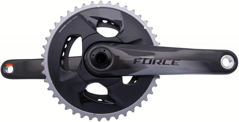 SRAM Force AXS Wide Kurbelgarnitur 177,5 mm - Steife Carbonkurbel für moderne 12-fach Road-Setups