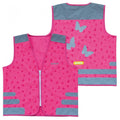 Wowow Sicherheitsweste Nutty Jacket für Kinder pink mit Refl Streifen Größe M