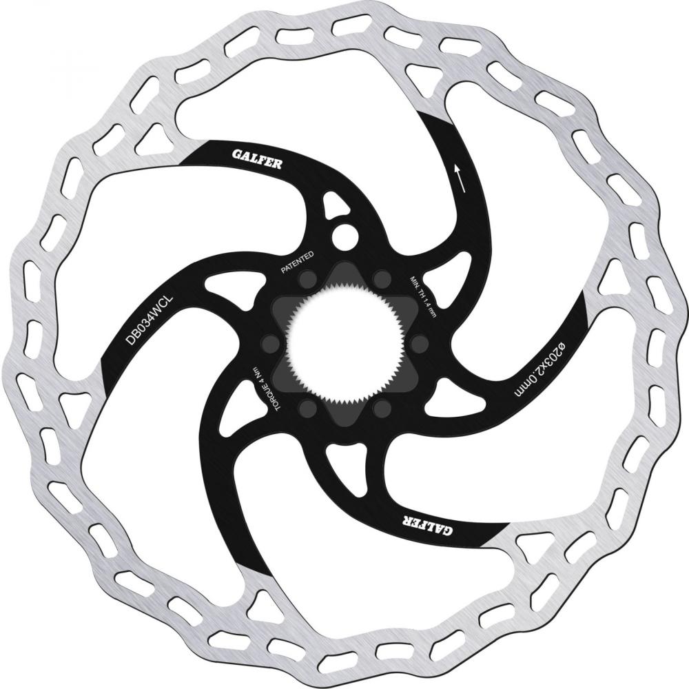 Galfer Bremsscheibe DB034WCL E-Bike Wave CL 203 mm Silber - Center Lock