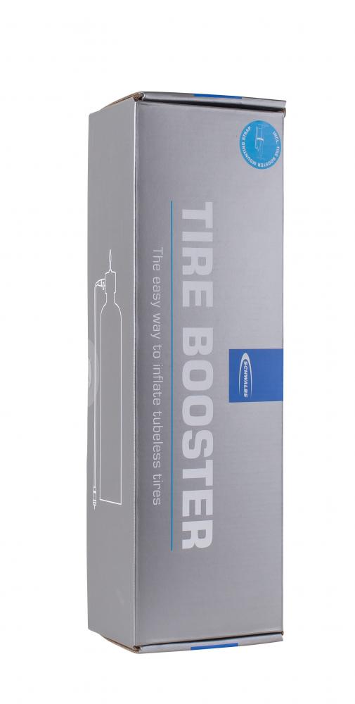 Schwalbe Tire Booster Tubeless-Inflator (1.15L, 11 bar, Aluminium, SV-Ventile) in Originalverpackung.
