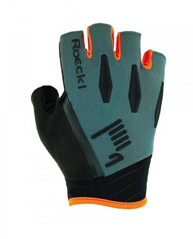 Roeckl Sports High Performance Bike Fingerhandschuhe Isera (hurricane grey/fluo orange) Größe 10