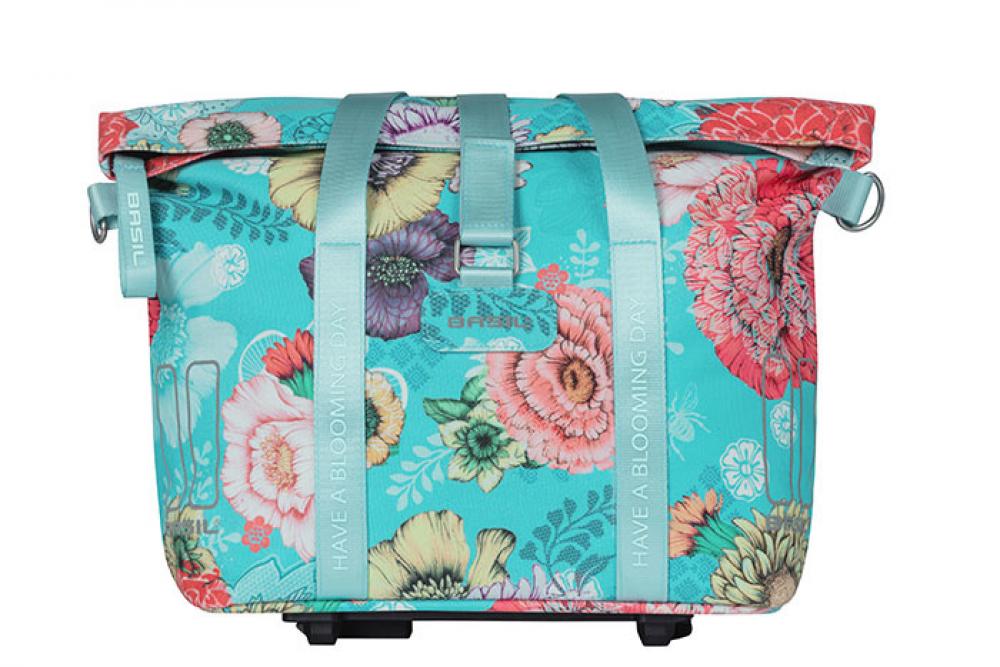 Basil Schultertasche Bloom Field sky blue MIK-KF-HOOK 29x15x28 cm 11l - FahrradTasche