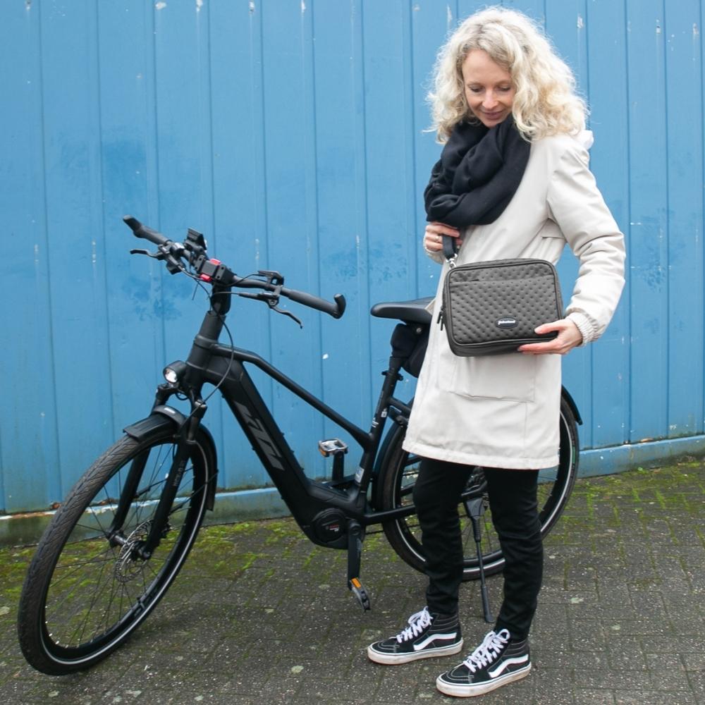 Haberland Lenkertasche Lifestyle schwarz - praktische Lenkertasche mit KLICKfix