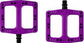 Deity Deftrap Pedale lila (Purple), Kunststoffplattform, CroMo-Achse, 113 x 103 mm, super Grip, 9 Pins pro Seite, für MTB und BMX