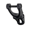 Herrmans Multi Lampenhalter schwarz, robuster universeller Fahrrad-Scheinwerferhalter für Gabel.