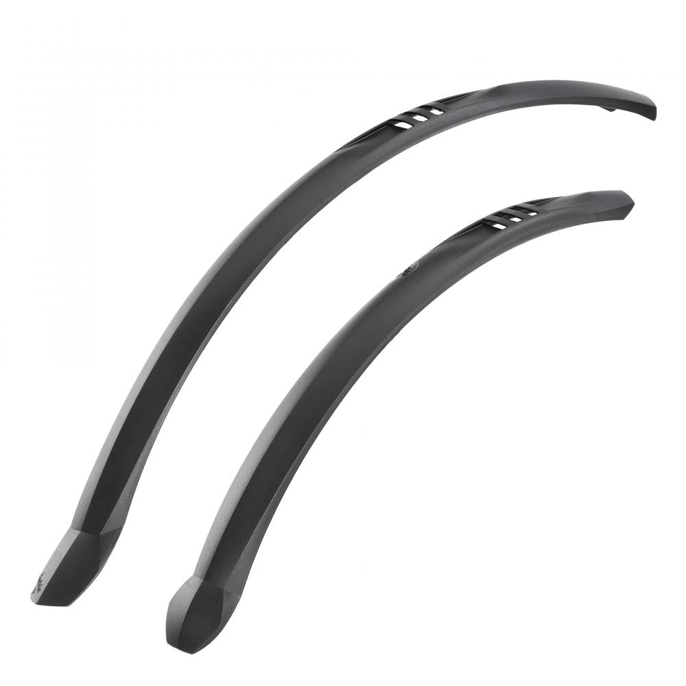 HEBIE Taipan 28 Zoll Steckschutzblech-Set schwarz für Trekking & Cityräder, Befestigungswinkel inklusive.