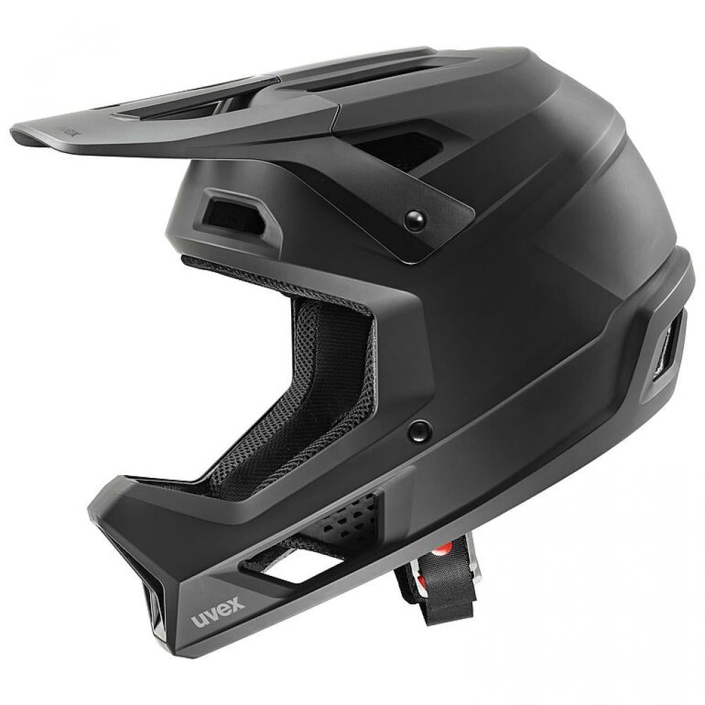 uvex RAVAGE Fullface MTB-Helm black-grey matt 52-55cm - Hardshell, COOLMAX®, 12 Lüftungen, ASTM F1952