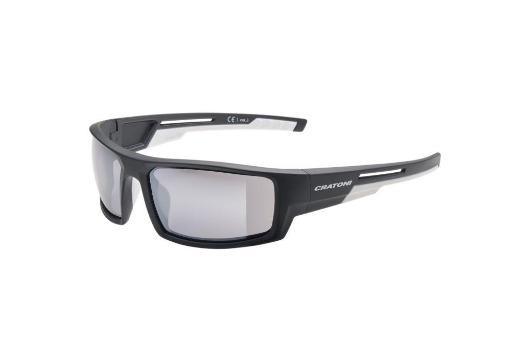 Cratoni Sonnenbrille Raw black matt Glas smoke silber verspiegelt