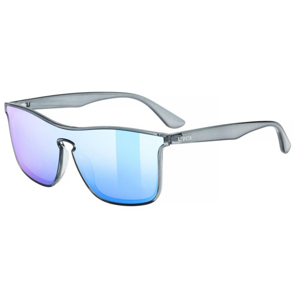 uvex Heyday Clear Smoke - Mirror Blue Sonnenbrille, Einheitsgröße