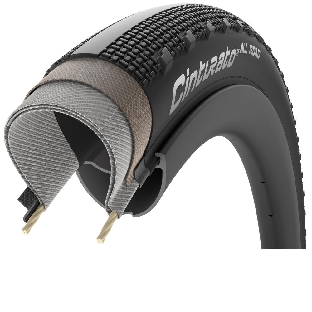 Pirelli Cinturato All Road Reifen 700 x 45C Schwarz - Tubeless Faltreifen für Straße und Schotter