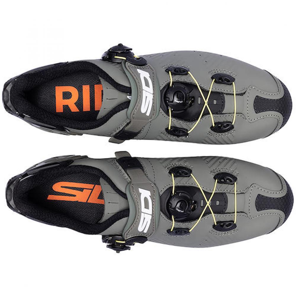 Sidi MTB Drako 2S SRS military/yellow 40 - steifer Carbon-MTB-Schuh mit Top-Passform