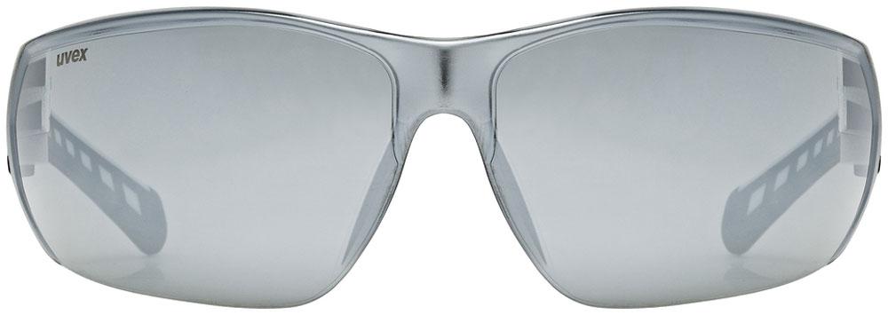 UVEX equate Sportbrille weiß matt mit silber verspiegelten Gläsern, beschlagfrei, ideal für Sport und Outdoor.