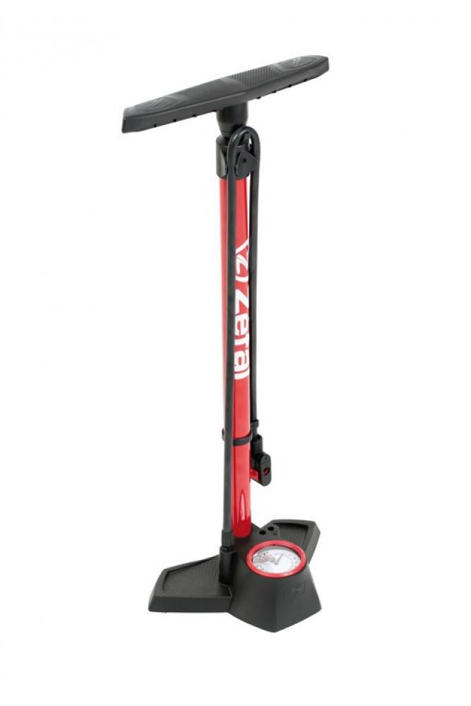 Zefal Standpumpe Profil Max FP30 rot/schwarz mit Manometer für AV SV DV Ventile.