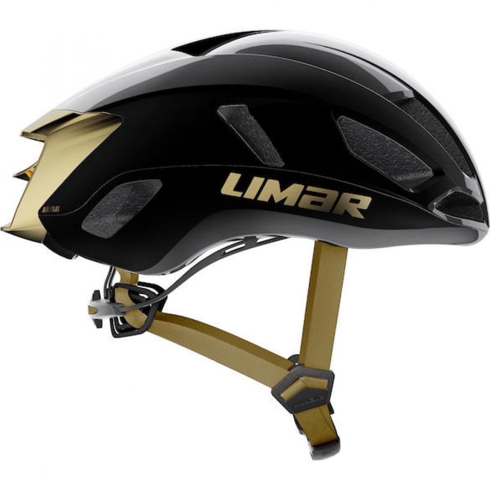 Limar Air Atlas W&B Onix Black Gold S Schwarz/Gold - aerodynamischer Rennradhelm