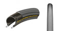 Continental Hometrainer II Faltreifen schwarz, Querschnitt und Lauffläche, 28x1.25 Zoll für Fahrradtrainer.