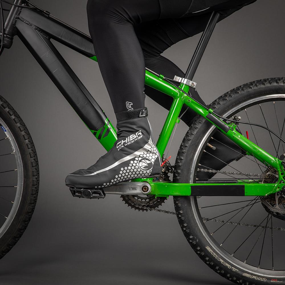 CHIBA MTB Überschuh - wasserdicht, winddicht, atmungsaktiv, Größe L, schwarz